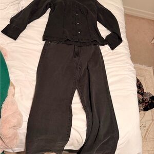 Women's Black Pants & Jumpsuit Set